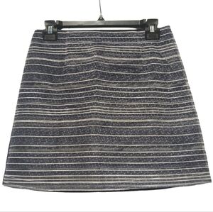 Armani Exchange Womens Navy Blue White Striped Mini Pencil Skirt Size 4